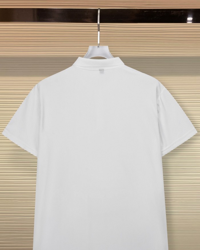 Tiny Black Medusa Head & Letter Embroidery Men's Polo Shirt 2 colors 29119743