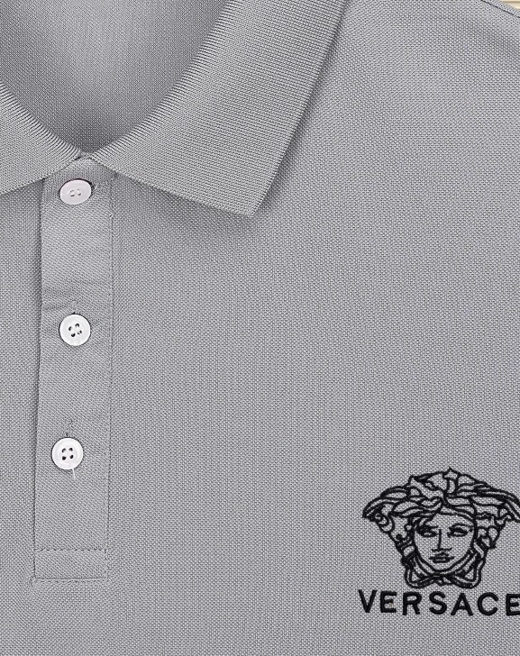 Tiny Black Medusa Head & Letter Embroidery Men's Polo Shirt 2 colors 29119743