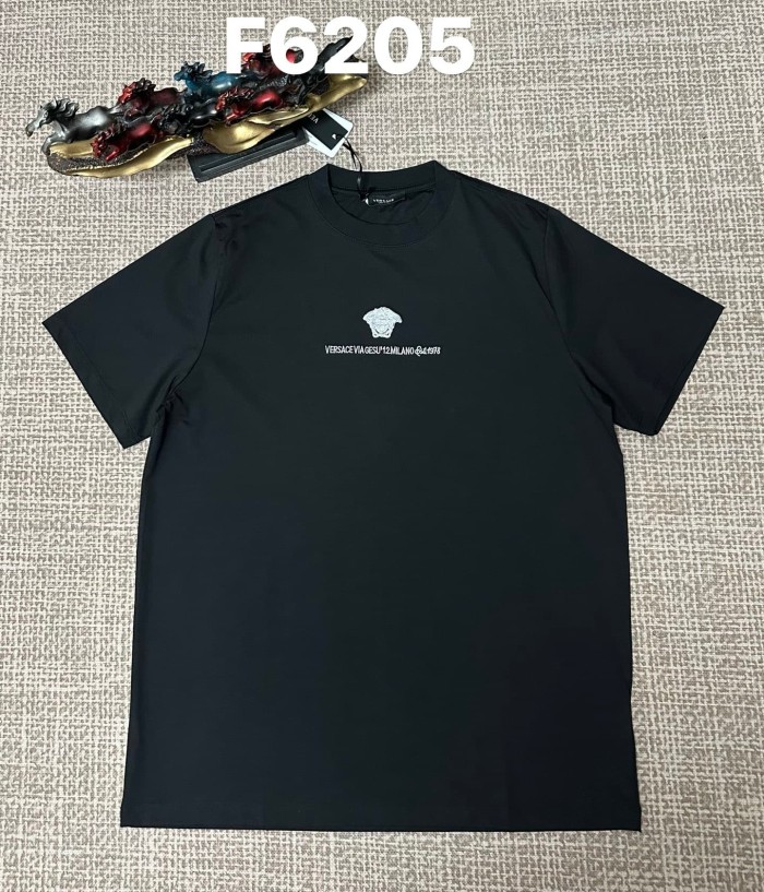 Tiny Medusa Head Embroidery Milano Address Text Matching Couple T-shirt 2 colors 29119626