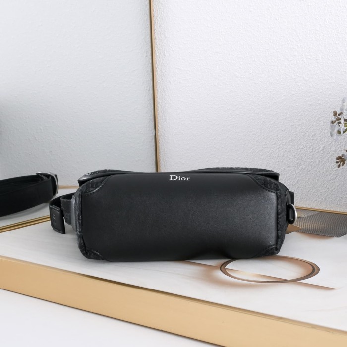 Men's Oblique Jacquard Flap Messenger Crossbody Bag 3 colors 29119191
