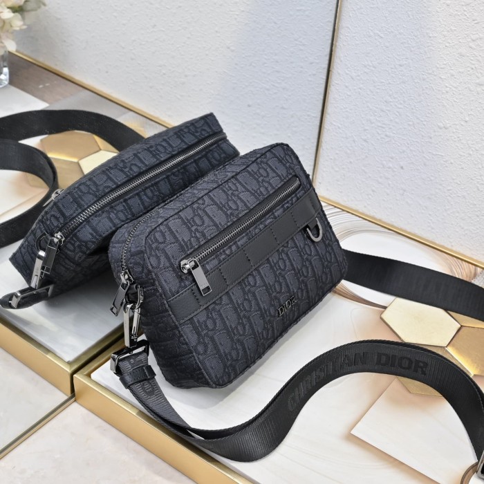 Luxury Monogram Sling Bag - Black Jacquard Crossbody for Men 2 colors 29119176