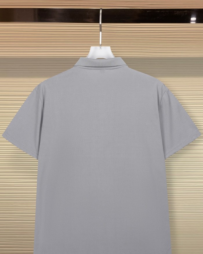 Tiny Black Medusa Head & Letter Embroidery Men's Polo Shirt 2 colors 29119743