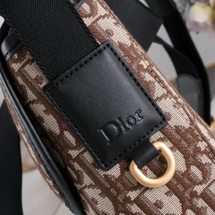 Men's Oblique Jacquard Flap Messenger Crossbody Bag 3 colors 29119191