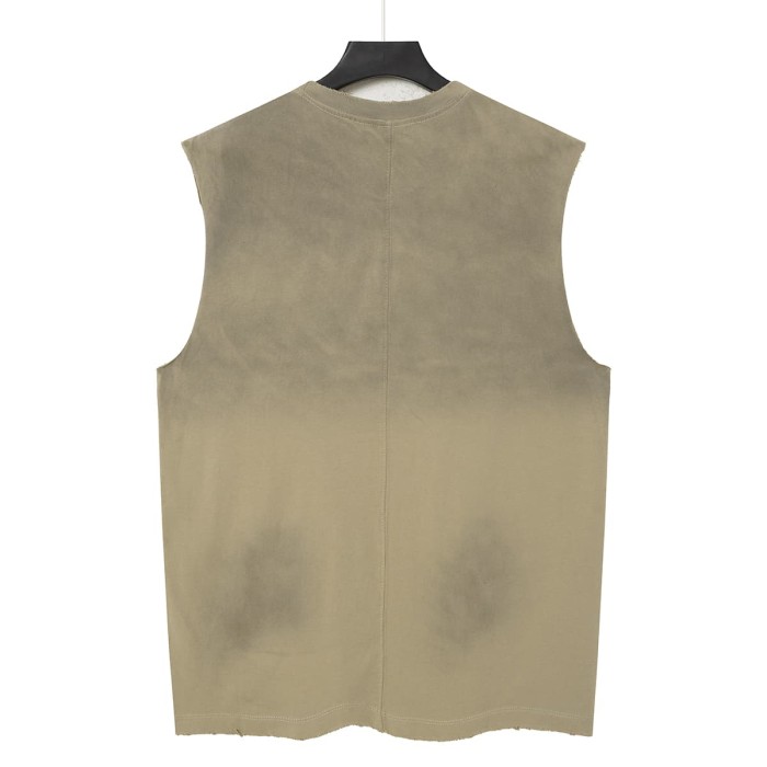 Skeleton Cowboy Toast Rhinestone Print Washed Vest 2 colors 29119187