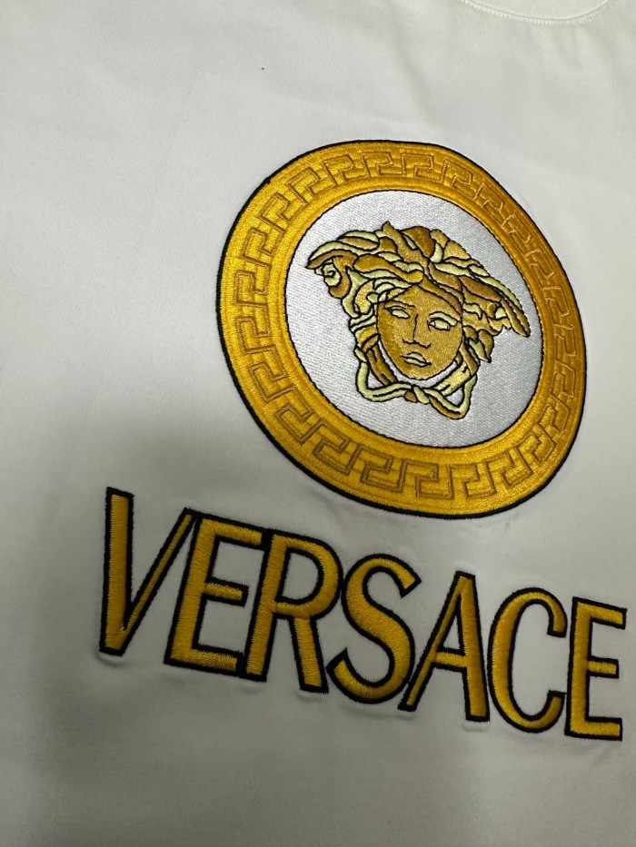 Golden Circle Greca Medusa Embroidery Versace Letter Matching Couple T-shirt 2 colors 29119620