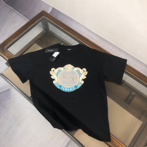 Luxury Baroque Style Crystal Rhinestone Badge Medusa Graphic Print Matching Couple T-shirt 2 colors 29119651