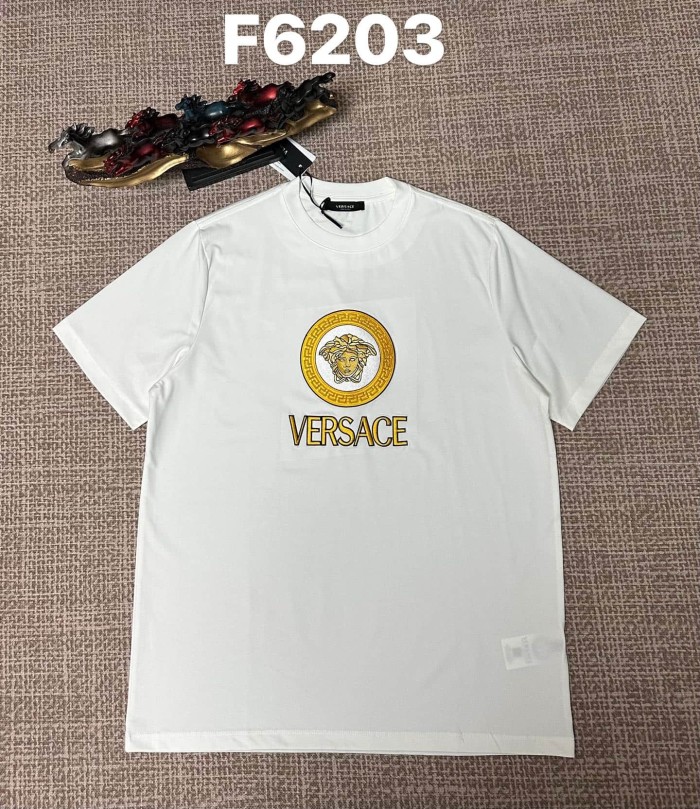 Golden Circle Greca Medusa Embroidery Versace Letter Matching Couple T-shirt 2 colors 29119620