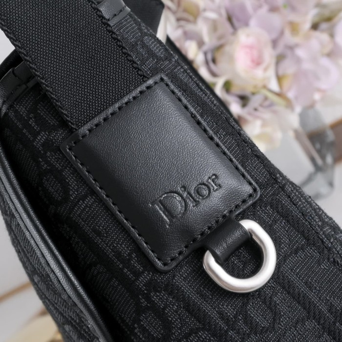 Men's Oblique Jacquard Flap Messenger Crossbody Bag 3 colors 29119191