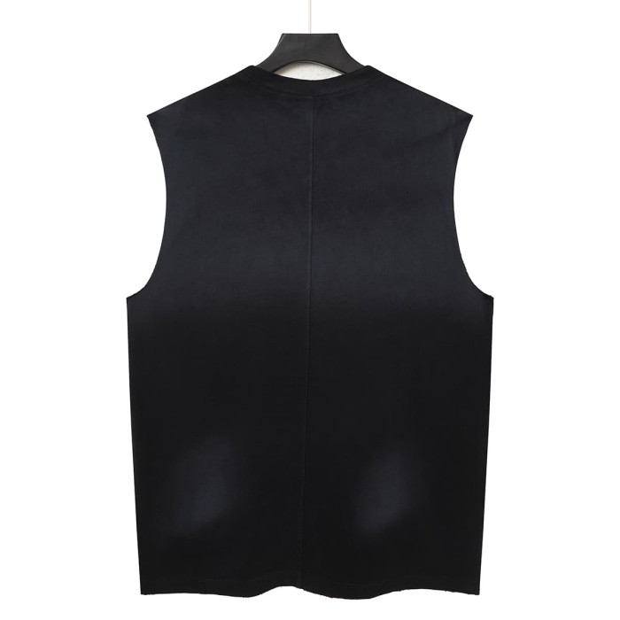 Skeleton Cowboy Toast Rhinestone Print Washed Vest 2 colors 29119187