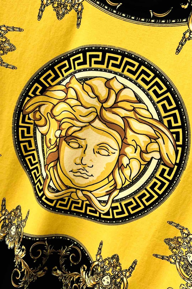 1:1 quality version Baroque All Over Golden Scroll Greca Circle Medusa Graphic T-shirt 2 colors 29143754