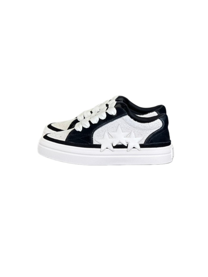 1:1 quality version Colorblocked Pentagram Patch Low Top Breathable Board Shoes 3 colors