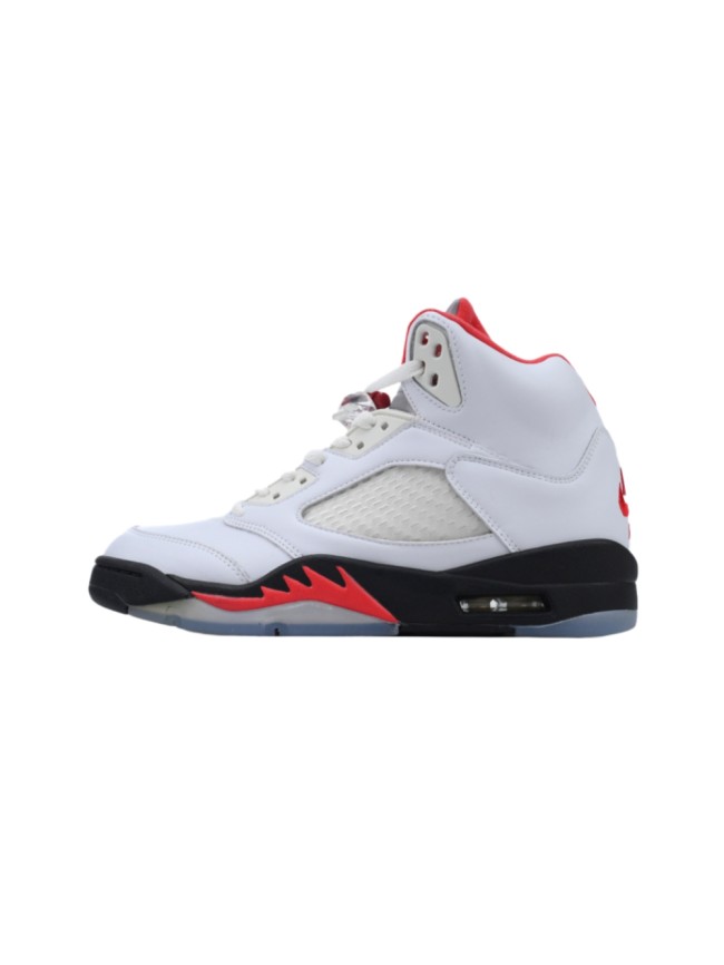 [plus-size shoes] 1:1 quality version @j5   Fire Red  White Leather Basketball Shoes 29035327