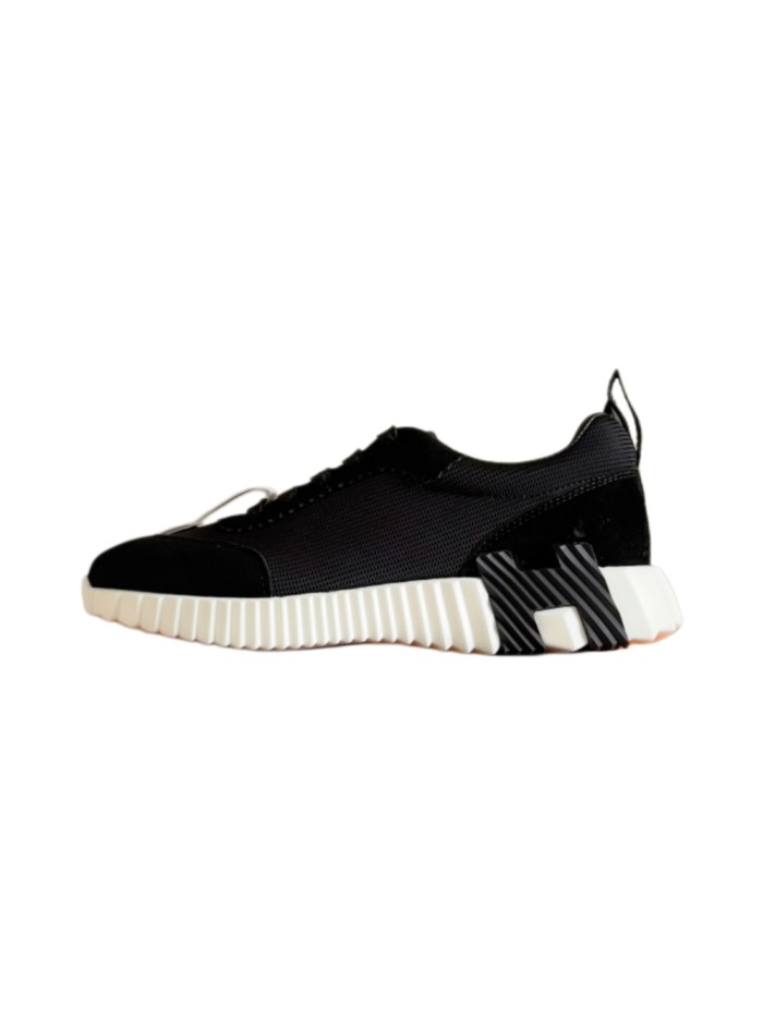 [plus-size shoes]Bouncing Couple Style Mesh & Genuine Leather Breathable Sneakers 4 colors 29085183