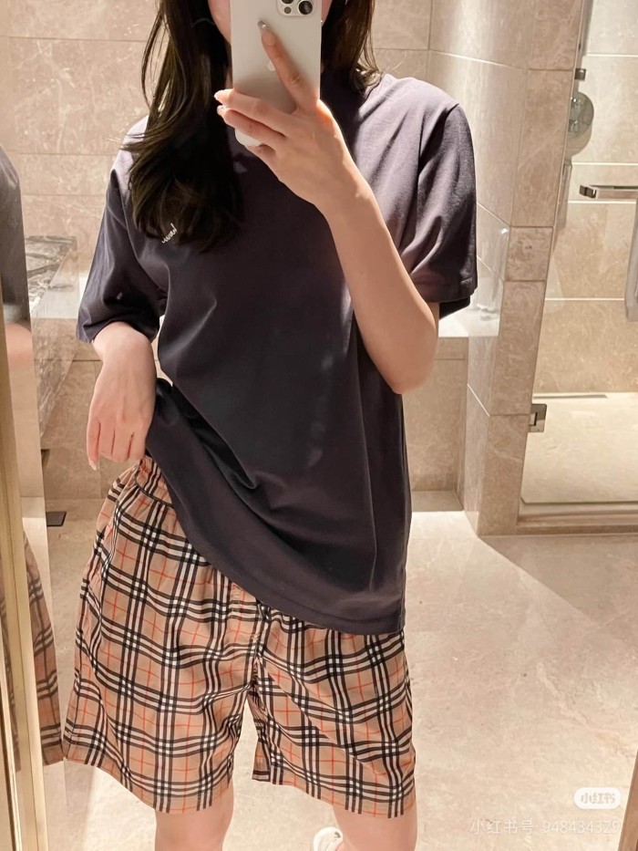 1:1 quality version Classic Plaid Drawstring Casual Shorts 29105480