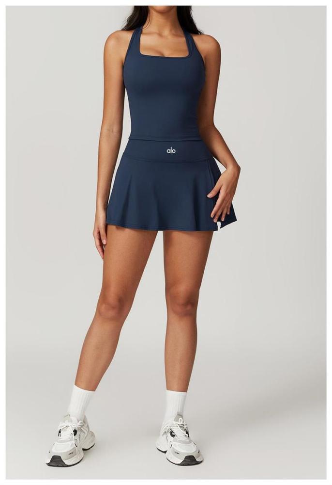 Tank Top A-Line One-Piece Tennis Skort Yoga Set 5 colors 29201418