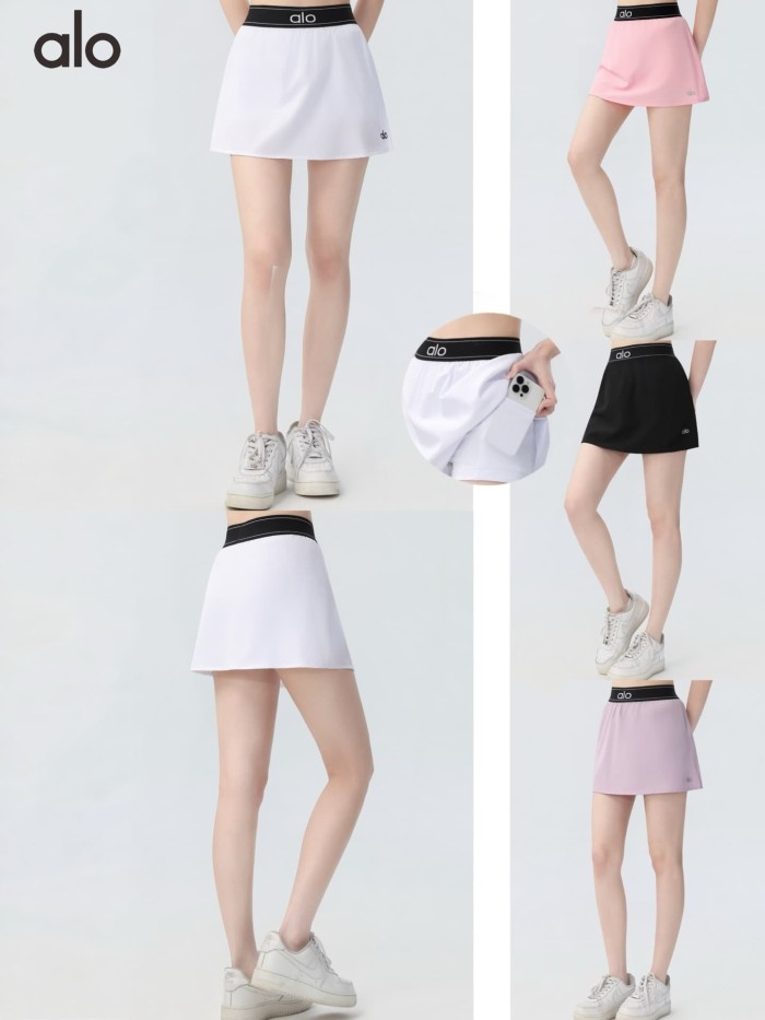 High Waist Inverted A-Line Yoga Anti-Chafing Skort 4 colors 29201415