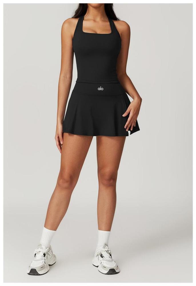 Tank Top A-Line One-Piece Tennis Skort Yoga Set 5 colors 29201418