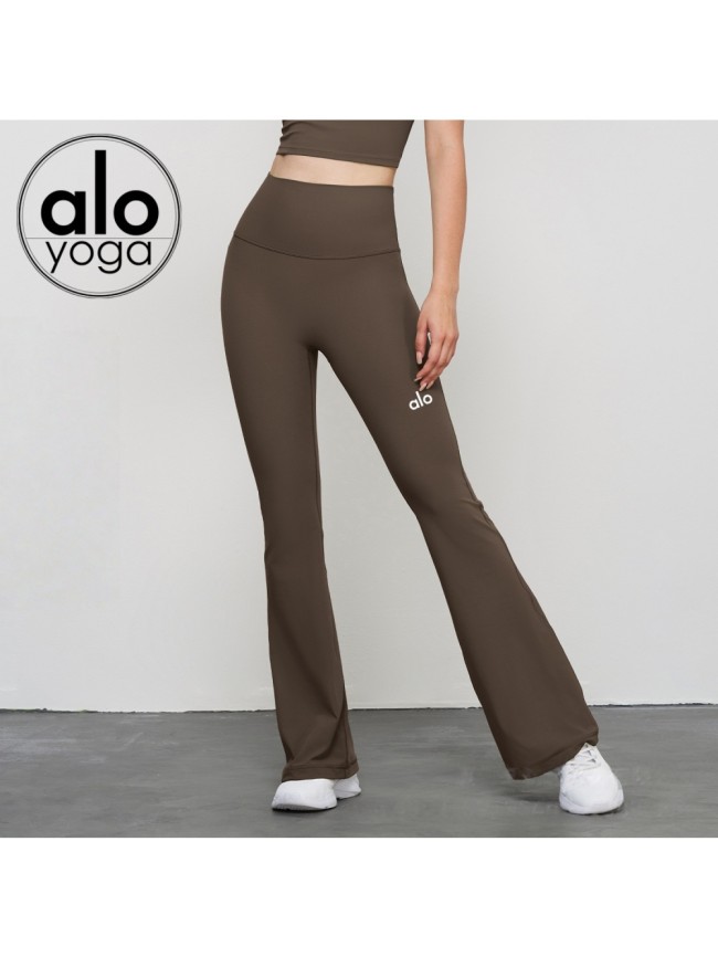 Workout High Waist Butt Lifting Naked Feel Fitted Yoga Flared Pants 10 colors 29201424