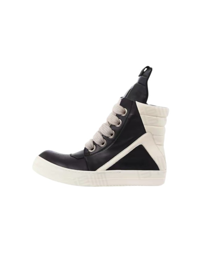 1:1 quality version R*ck0wens 28304003 Big Triangle Chunky Lace Up High Top Shoes