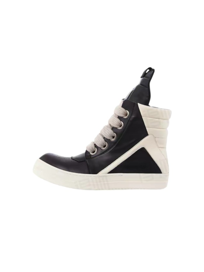 1:1 quality version R*ck0wens 28304003 Big Triangle Chunky Lace Up High Top Shoes