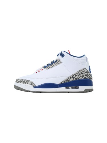 [plus-size shoes]@j3 Mid Top Men's White And Blue Retro Basketball Shoes 29033404