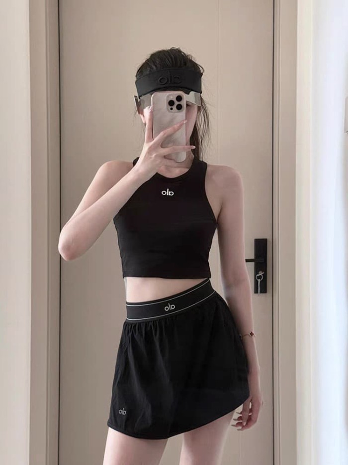 High Waist Inverted A-Line Yoga Anti-Chafing Skort 4 colors 29201415