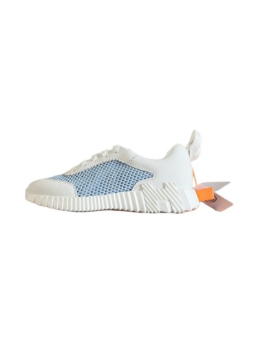 [plus-size shoes]Bouncing Light Blue Couple Style Mesh Genuine Leather Breathable Shoes 29085142