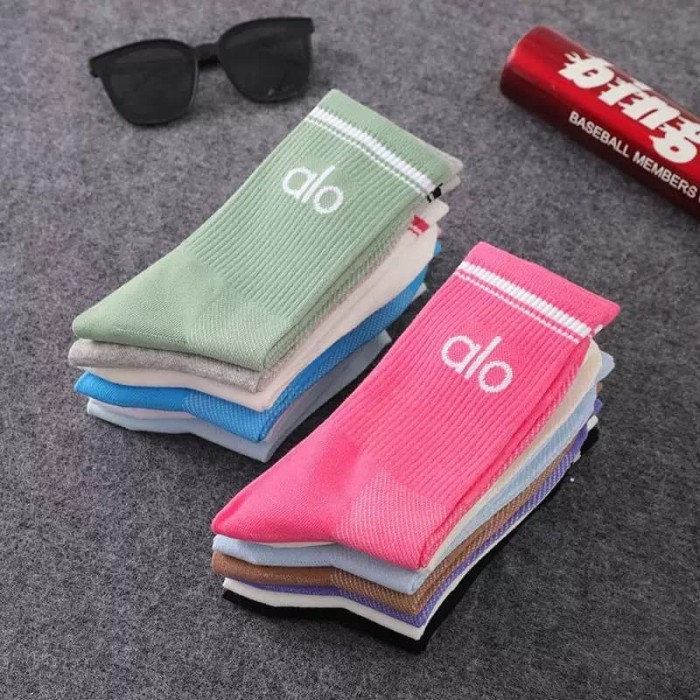 Pilates Yoga Mesh Sweat-Wicking Breathable Mid-Calf & Knee High Socks 28 colors 29201428