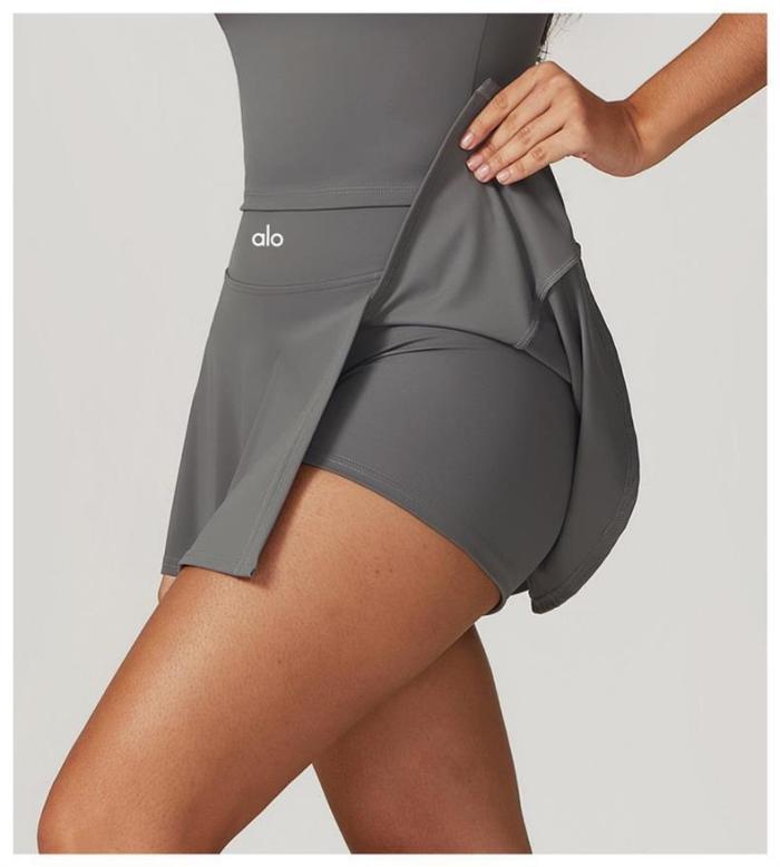Tank Top A-Line One-Piece Tennis Skort Yoga Set 5 colors 29201418