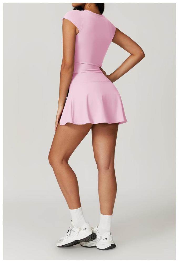 Tank Top A-Line One-Piece Tennis Skort Yoga Set 5 colors 29201418