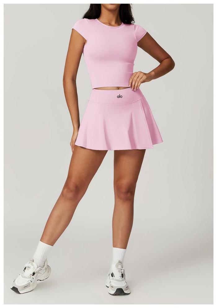 Tank Top A-Line One-Piece Tennis Skort Yoga Set 5 colors 29201418