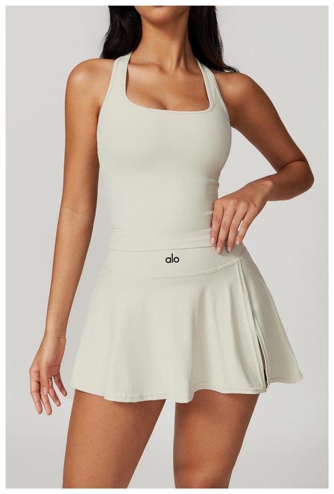 Tank Top A-Line One-Piece Tennis Skort Yoga Set 5 colors 29201418