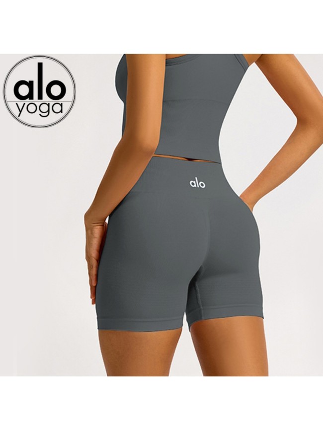 Logo On Back Waist Lifting Butt Fitness Yoga Shorts 4 colors 29202626