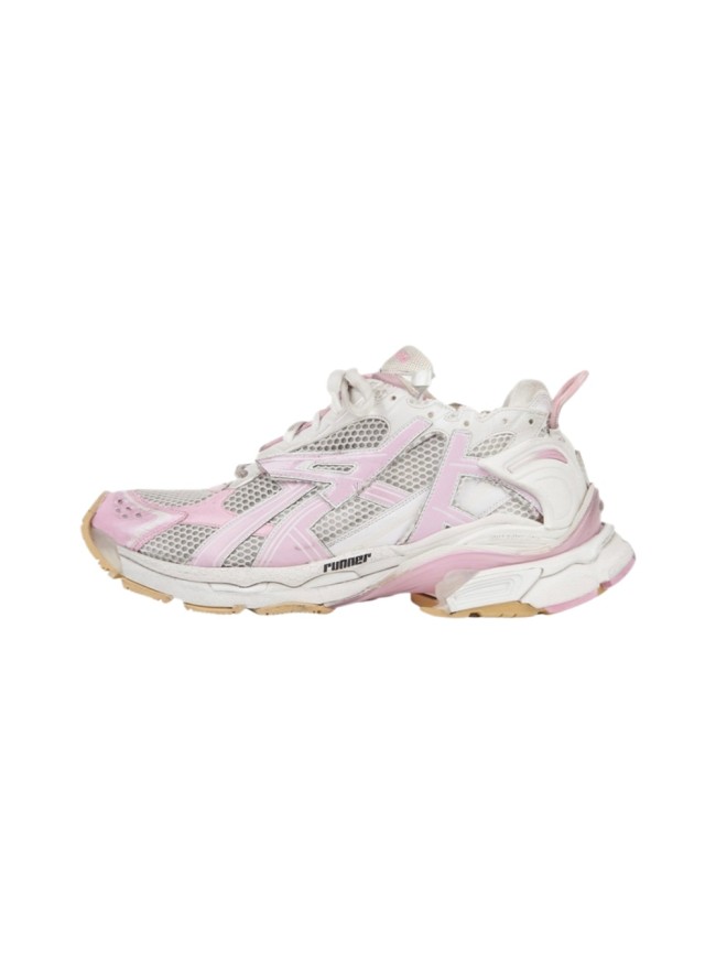 1:1 quality version Runner Vintage Pink and Yellow Retro Sneakers 28599096