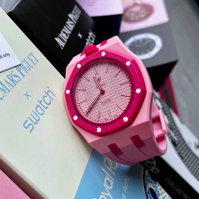 AP x Swatch Royal Oak Dopamine Dial Quartz Movement Pocket Watch & Wrist Watch 8 colors【Dial diameter：42mm】29202610