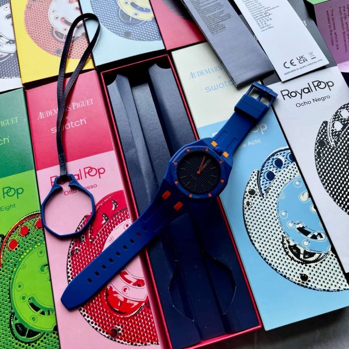 AP x Swatch Royal Oak Dopamine Dial Quartz Movement Pocket Watch & Wrist Watch 8 colors【Dial diameter：42mm】29202610