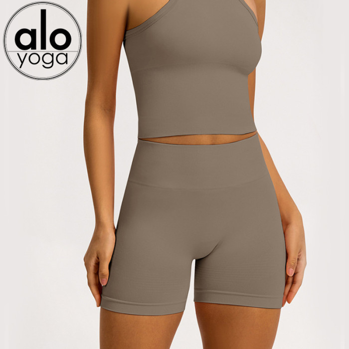 Logo On Back Waist Lifting Butt Fitness Yoga Shorts 4 colors 29202626