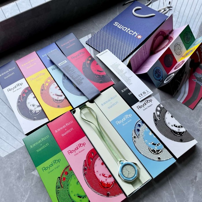 AP x Swatch Royal Oak Dopamine Dial Quartz Movement Pocket Watch & Wrist Watch 8 colors【Dial diameter：42mm】29202610