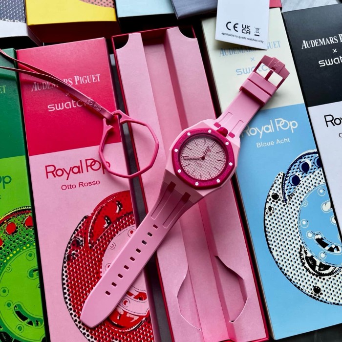 AP x Swatch Royal Oak Dopamine Dial Quartz Movement Pocket Watch & Wrist Watch 8 colors【Dial diameter：42mm】29202610