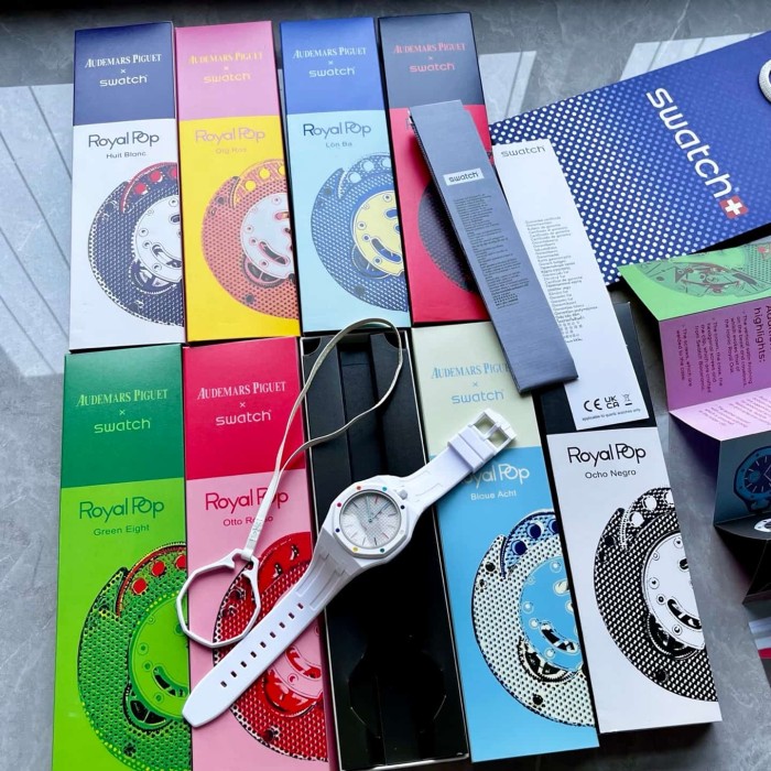 AP x Swatch Royal Oak Dopamine Dial Quartz Movement Pocket Watch & Wrist Watch 8 colors【Dial diameter：42mm】29202610