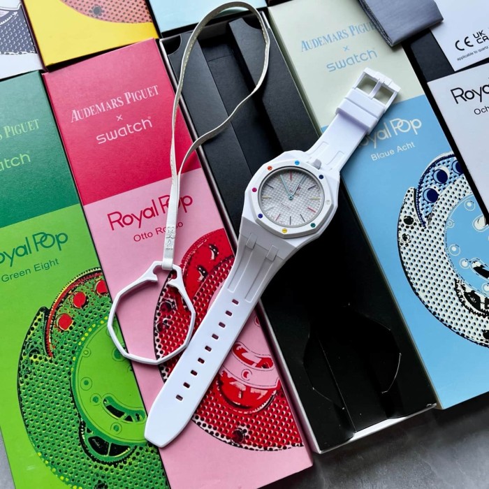 AP x Swatch Royal Oak Dopamine Dial Quartz Movement Pocket Watch & Wrist Watch 8 colors【Dial diameter：42mm】29202610