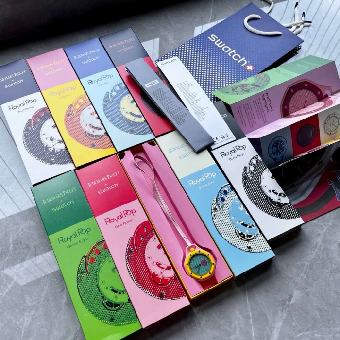 AP x Swatch Royal Oak Dopamine Dial Quartz Movement Pocket Watch & Wrist Watch 8 colors【Dial diameter：42mm】29202610