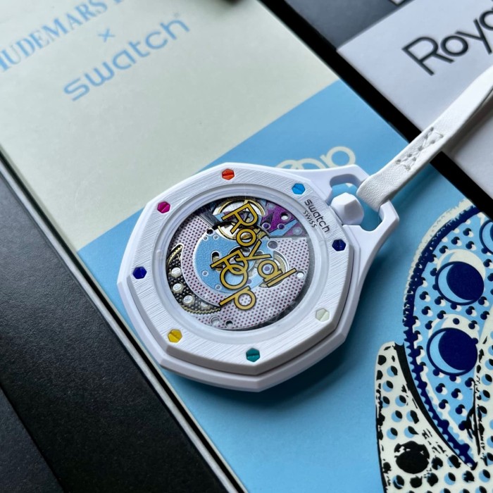 AP x Swatch Royal Oak Dopamine Dial Quartz Movement Pocket Watch & Wrist Watch 8 colors【Dial diameter：42mm】29202610