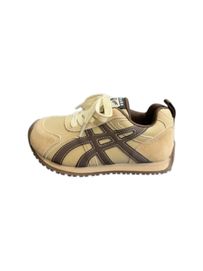 Autumn Winter Retro Leather Sneakers for Kids 3 colors 29006181