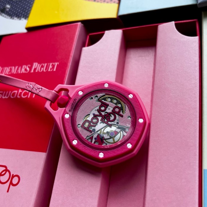 AP x Swatch Royal Oak Dopamine Dial Quartz Movement Pocket Watch & Wrist Watch 8 colors【Dial diameter：42mm】29202610