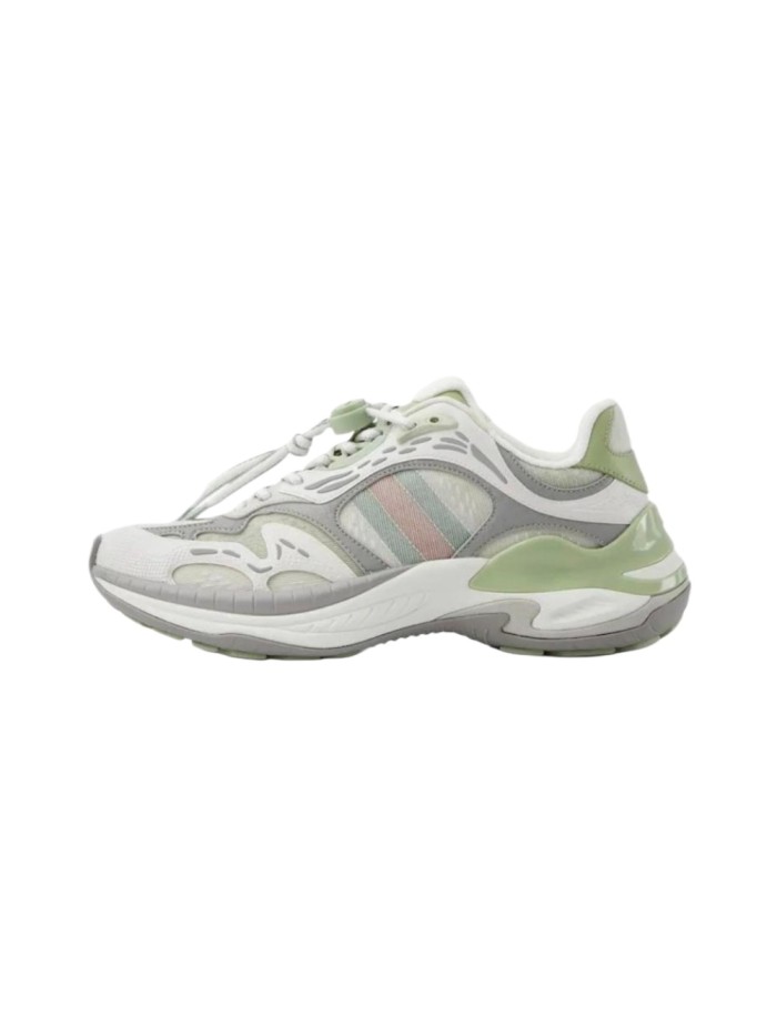 1:1 quality version Gucci Green Grey Mesh Low Top Dad Sneakers Casual Lace-Up Shoes 2 colors 28974572