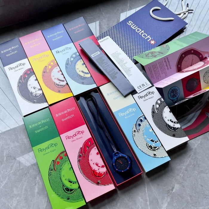 AP x Swatch Royal Oak Dopamine Dial Quartz Movement Pocket Watch & Wrist Watch 8 colors【Dial diameter：42mm】29202610