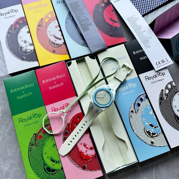 AP x Swatch Royal Oak Dopamine Dial Quartz Movement Pocket Watch & Wrist Watch 8 colors【Dial diameter：42mm】29202610