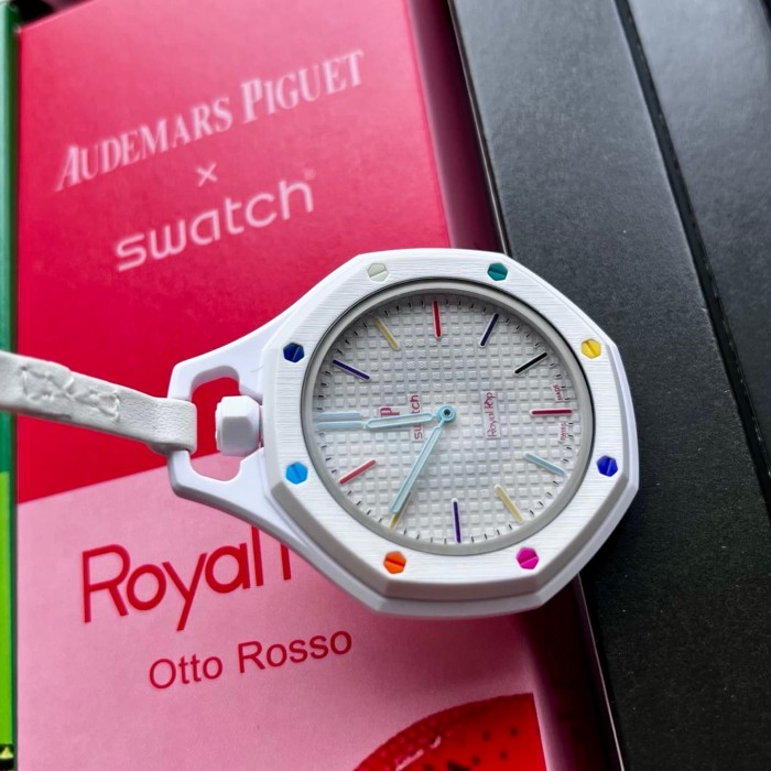 AP x Swatch Royal Oak Dopamine Dial Quartz Movement Pocket Watch & Wrist Watch 8 colors【Dial diameter：42mm】29202610