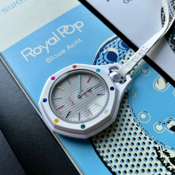 AP x Swatch Royal Oak Dopamine Dial Quartz Movement Pocket Watch & Wrist Watch 8 colors【Dial diameter：42mm】29202610